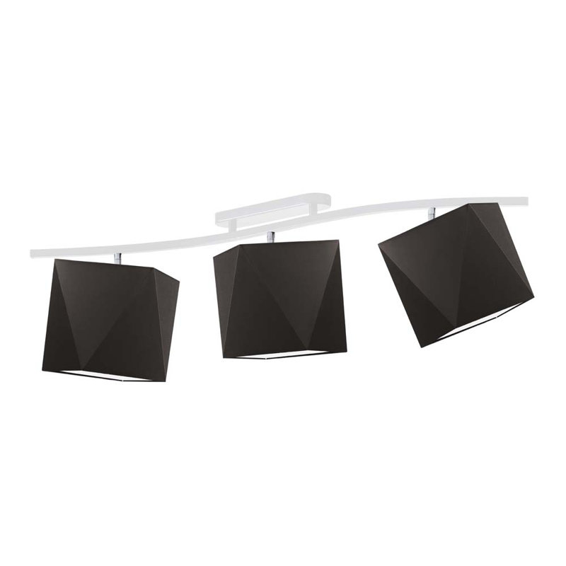 Dencil 97cm 3 -Light Track Kit, Dark Brown, White