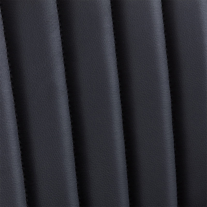 Chaises de salle à manger rembourrées Titus, Noir, 2