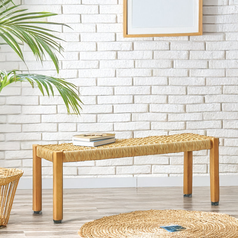 Banc en bois d'acacia teck