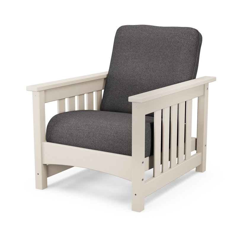 Fauteuil club Mission, Noir / gris, Gris foncé