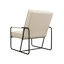 Fauteuil moderne avec cadre en métal et cuir technique-20237862