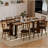 70.9"Rectangular Large Dining Table, Waterproof Large Desk For 8 People, Deluxe Family Dining Table With Adjustable Legs For Kitchen,Living Room,Office-435681860