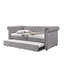Button Tufted Daybed With Trundle And Nailhead Trim Design