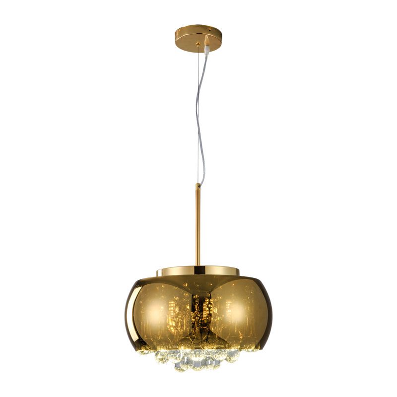 Volta 5 - Light Drum Pendant, Gold, Gold