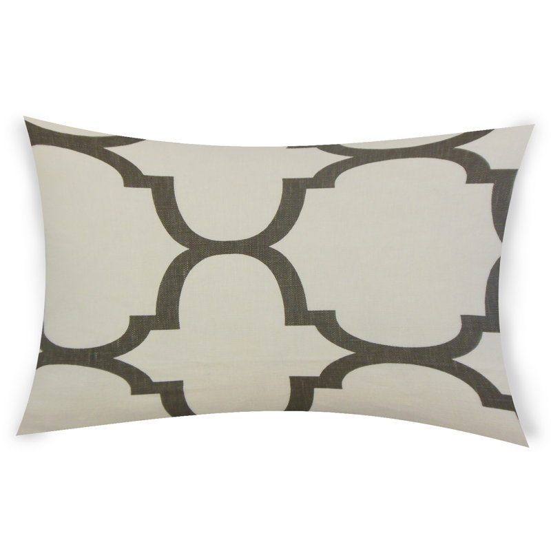  Housse et insert rectangulaires en lin, Blanc, 14 po x 48 po