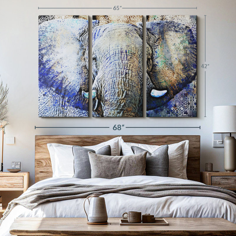 «Elephant Tree» sur, H 42 po x l 65 po x P 1,25 po