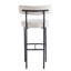 Ensemble de 2 tabourets de bar en velours beige Lars