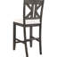 Tabouret à hauteur de comptoir de 2 - grange et kaki, conception rustique avec siège rembourré confortable attrayant pour la salle à manger 2 en brun clair, style coussin distinctif