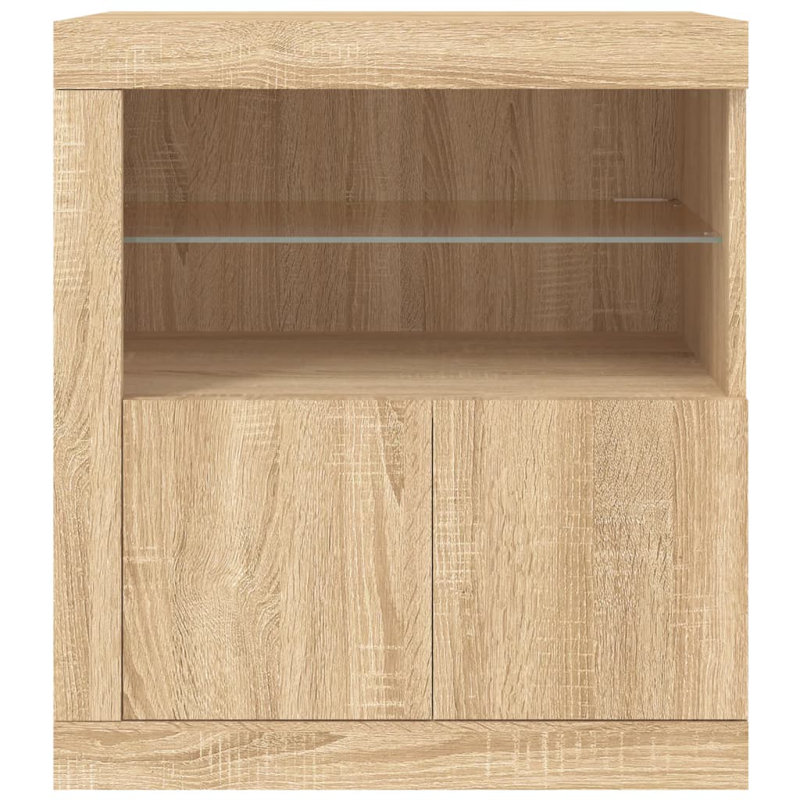 Basiliki Sideboard with LED Lights, Sonoma Oak