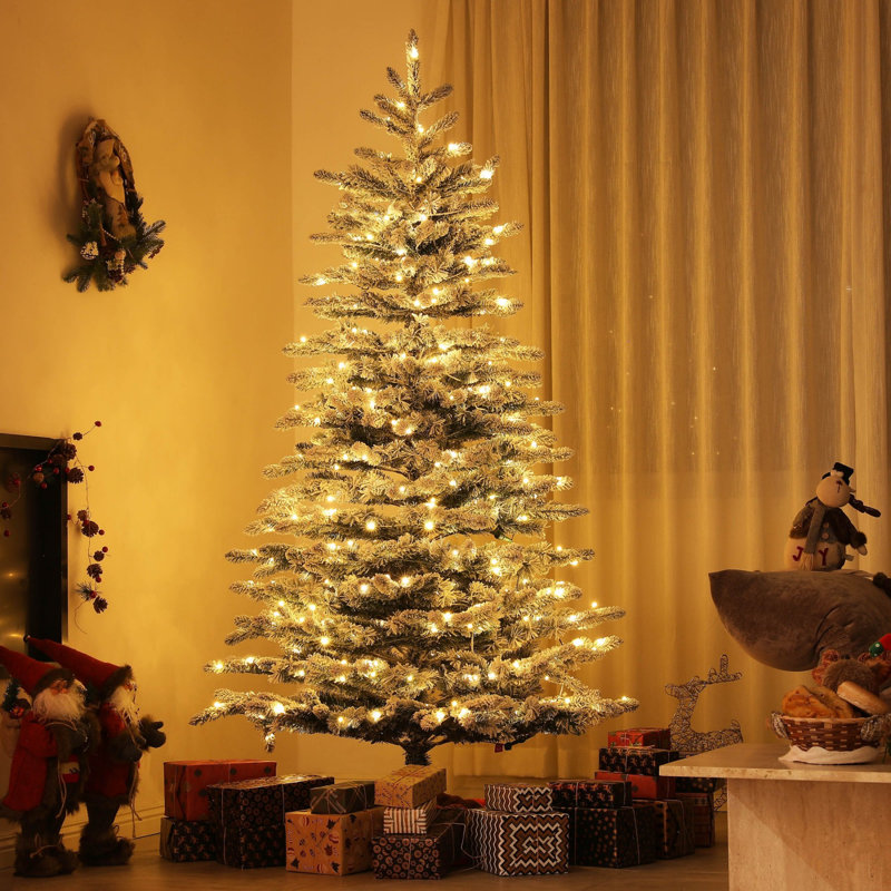 Arbre de Noël artificiel pin 6,5 pi pré-éclairé