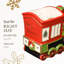 Moteur de train d'arbre de Noël Spode, plat à moteur de train de 9,75 pouces pour bonbons, noix, fruits séchés - bol de Noël en faïence fine - vaisselle de Noël classique et présentoir de manteau de cheminée festif