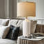Lampe de table 24 po moderne en céramique blanche, idéale pour les couloirs, les salons, les chambres et les bureaux