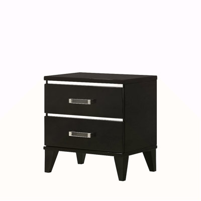 Black Finish Nightstand