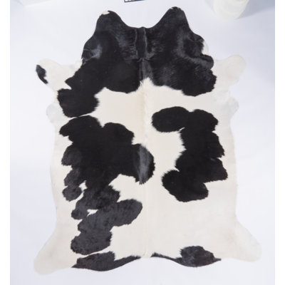 Black and White Cowhide Rug – Genuine Leather Area Rug