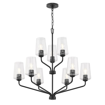 Celino Nine-Light Chandelier with Clear Glass