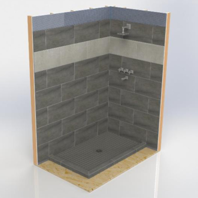 Base de douche l 40 po x P 36 po