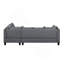 Canapé, chaise et repose-pieds 104,5 po, gris