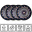 Assiette plate en porcelaine de 10,5 po Siep, ensemble de 4