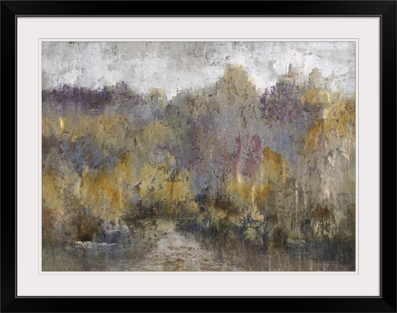 'miel et trèfle', 17" H x 24" L x 1,5" D, Toile enveloppée