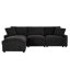 Canapés modulaires peu encombrants avec rangement flexible, conception moderne en polyester durable pour des espaces de vie compacts
