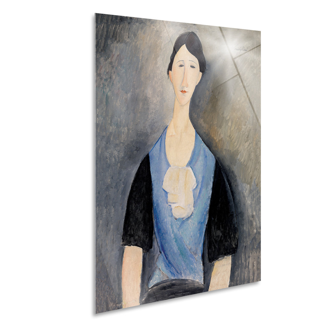 Leinwandbild Junger Mann mit Hut von Amedeo Modigliani