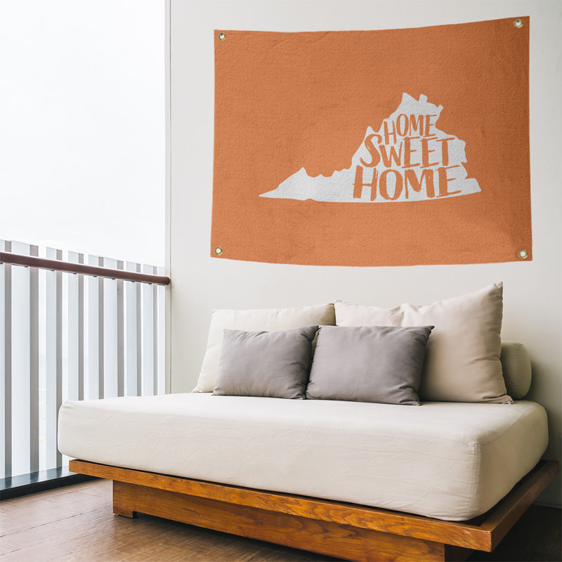 Tapisserie murale virginie virginie home, H 50 po x l 59 po, Orange