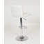Tabouret de bar pivotant et réglable en similicuir hydraulique, ensemble de 2, blanc