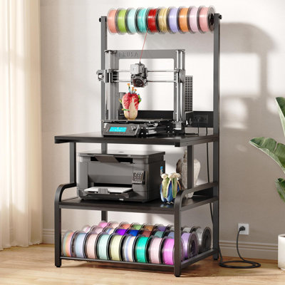 Large 3D Printer Table With Filament Storage
