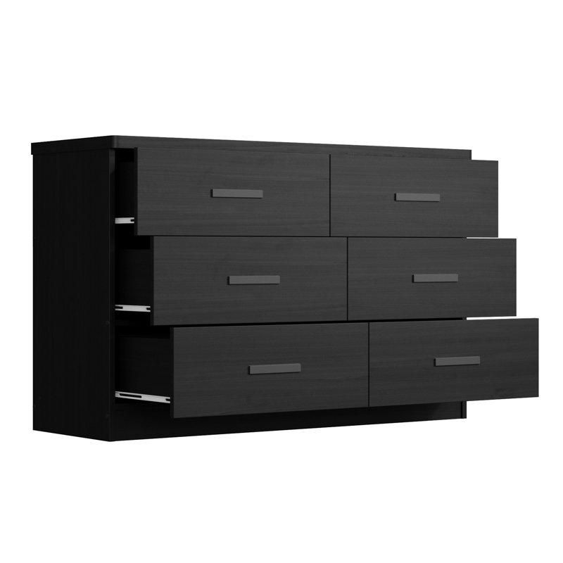 Barstis 6 Drawers Dresser Spacious Drawers, Tobacco
