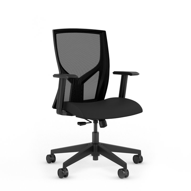 Chaise de travail ergonomique en filet à dossier moyen de 9 à 5 places