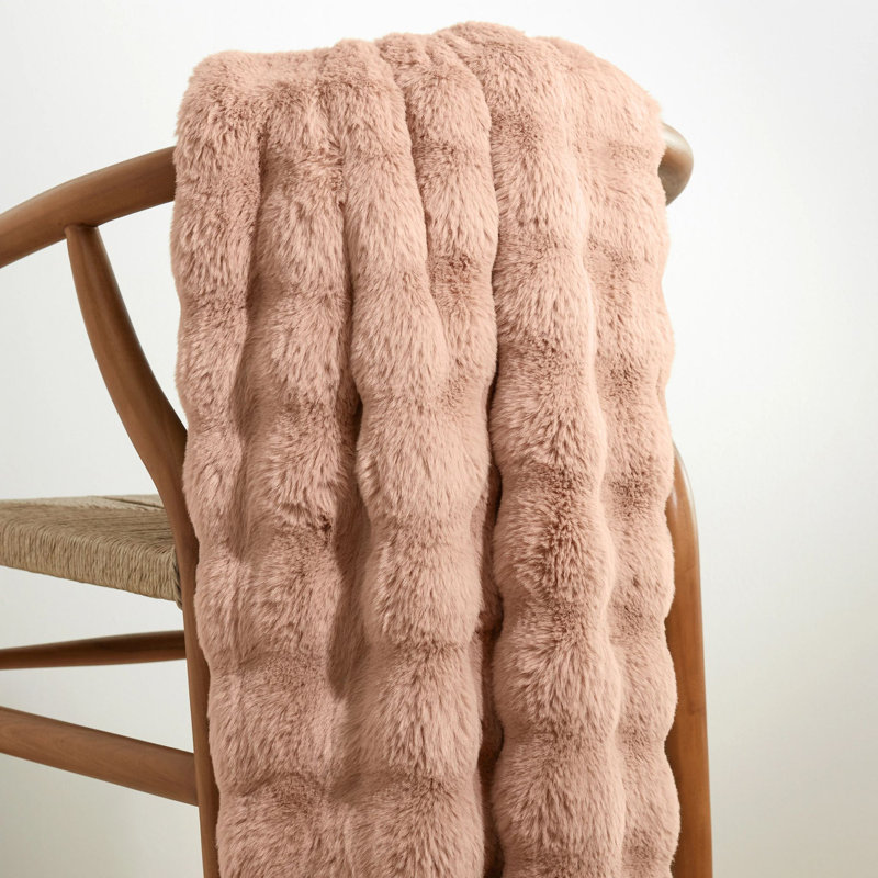 Fab Faux Throw, Rose Quartz