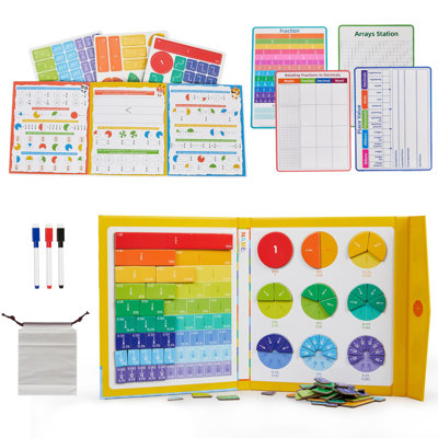 Ensemble de 2 livres manipulateurs de fractions magnétiques