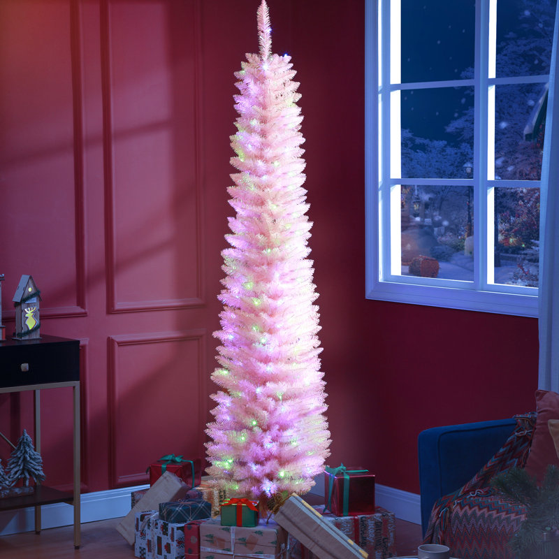 200 Led Lights, 6ft Tall Pink Artificial Tree With 360 Branches Christmas Branch Aspects &