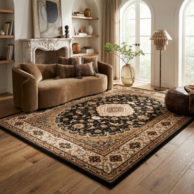 Tapis d'intérieur persan traditionnel à motif de branches Wiltraud
