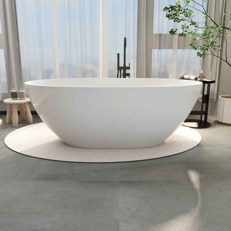 61'' x 30'' Soaking Solid Surface Bathtub