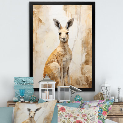 Minimal charmant kangourou sur toile