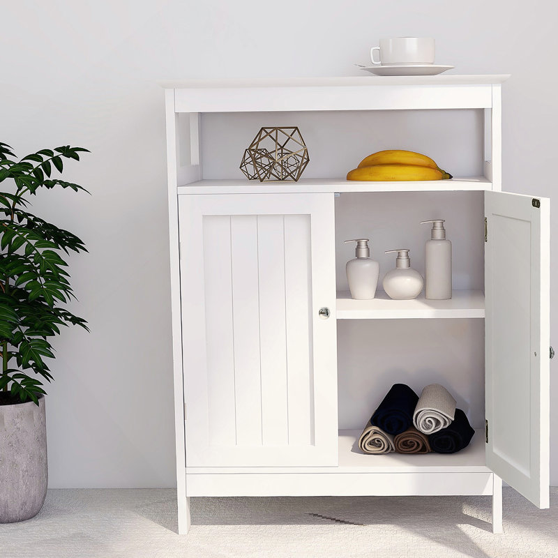 Armoire de rangement pour salle de bain avec portes à double volet
