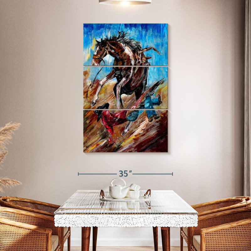 Lelar Fallen Cowboy, 50" H x 32" W