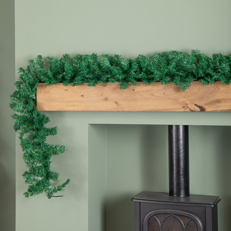 2.7m X 20cm Plain Green Christmas Garland With 260 Tips, Light Green