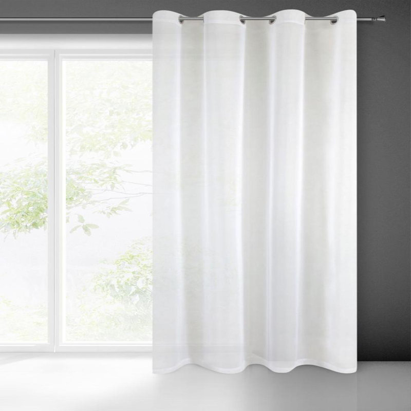 Lucy Eyelet Single Curtain, White