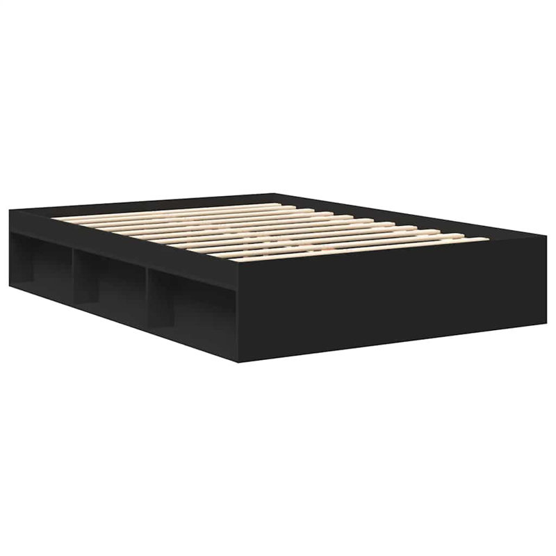 Afriani Storage Bed, Black, Double (4'6)