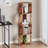 Corner Bookshelf, 4 Tiers Wooden Corner Bookcase Bookshelf Large Open Storage Display Rack with Fixture for Living Room Bedroom Study Office-1862614077
