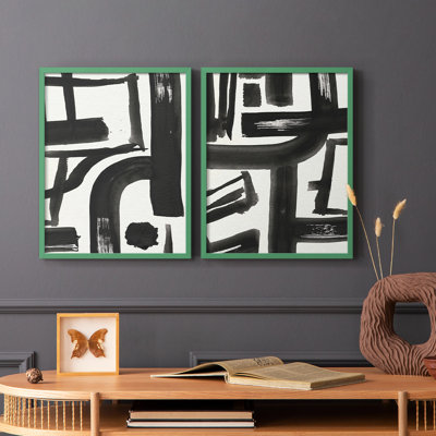 «Inkwell Intersect I-Premium», reproduction encadrée prête à accrocher - aucun clou requis - aucun clou requis
