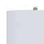Lampe de table 34 pouces, abat-jour blanc, forme de vase en verre et base en métal