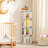 2 PCS 4-Tier Rotating Bookshelf 360° Display Rack Dividers & Anti-falling Baffles White-1105594724-1105594730