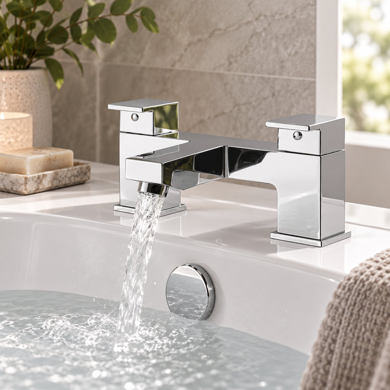 2 Handle Deck Bath Faucet Bath Filler