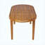 Table de salle à manger 70 "ovale en bois d'acacia avec plateau à lattes, finition teck vieillie