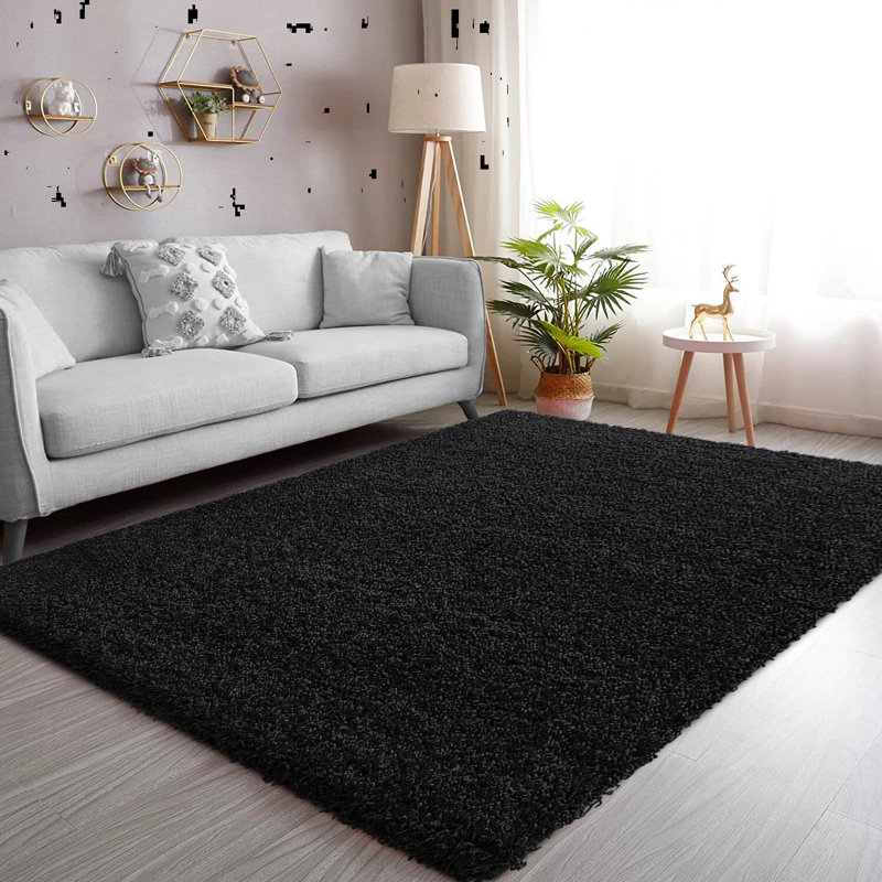Solid Colour Shag Area Rug, Rectangle 120 x 170 cm