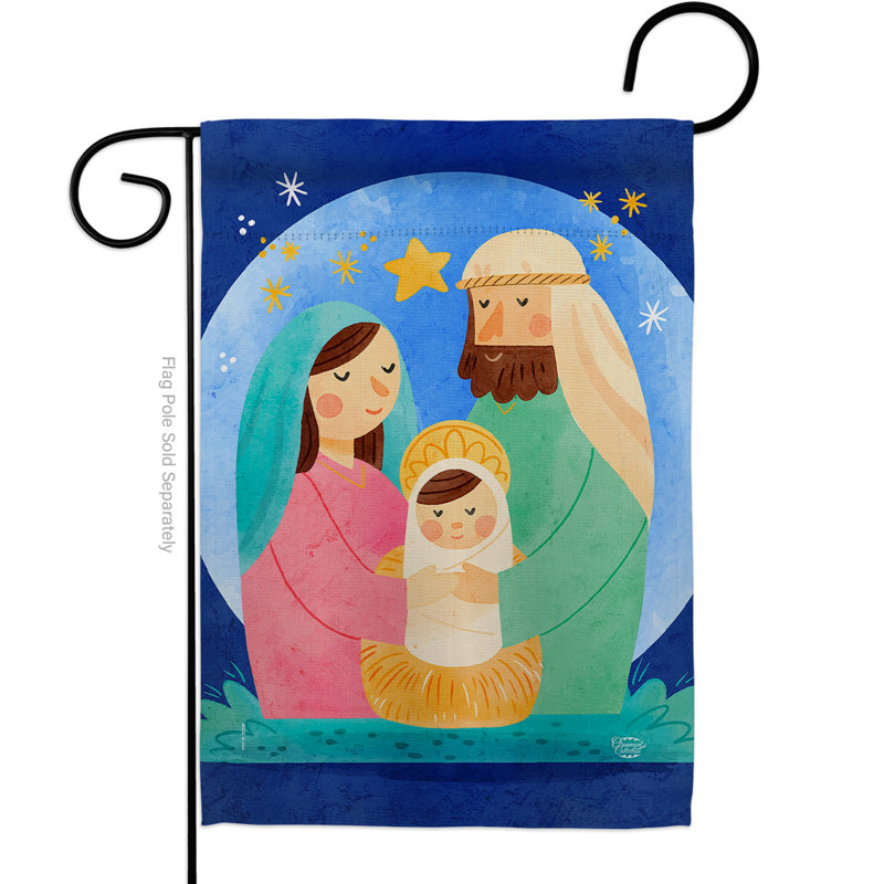 Double Sided 19'' H x 13'' W Polyester Christmas Garden Flag