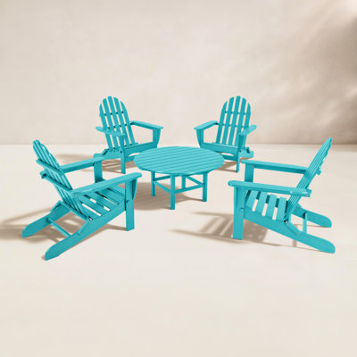 POLYWOOD® Classic Adirondack 4-Person Patio Seating Group